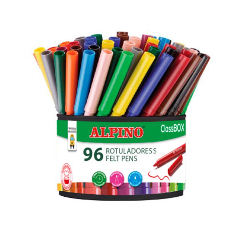 Alpino Economy pack bote 96 rotuladores de colores