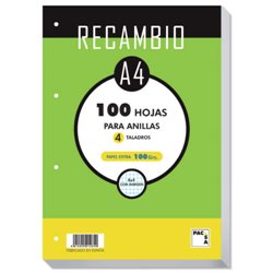 Pacsa Recambio A4 100 Hojas