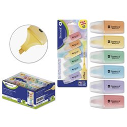 Bismark Mini Rotulador Fluorescente Pastel Blister 6 Uds