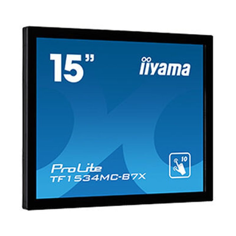 iiyama ProLite TF1534MC-B7X monitor pantalla táctil 38,1 cm (15") 1024 x 768 Pixeles Multi-touch Multi-usuario Negro