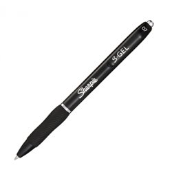 Sharpie S-Gel Bolígrafo de gel de punta retráctil Negro 12 pieza(s)