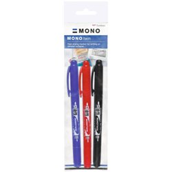 PACK 3 ROTULADORES MONO TWIN PERMANENTES PUNTA FINA Y GRUESA (NEGRO, AZUL, ROJO). TOMBOW OS-TME-3P