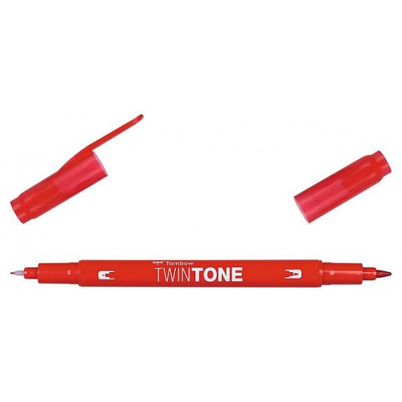 ROTULADOR MONO TWIN PERMANENTE CON DOBLE PUNTA FINA Y GRUESA. ROJO. TOMBOW OS-TME25