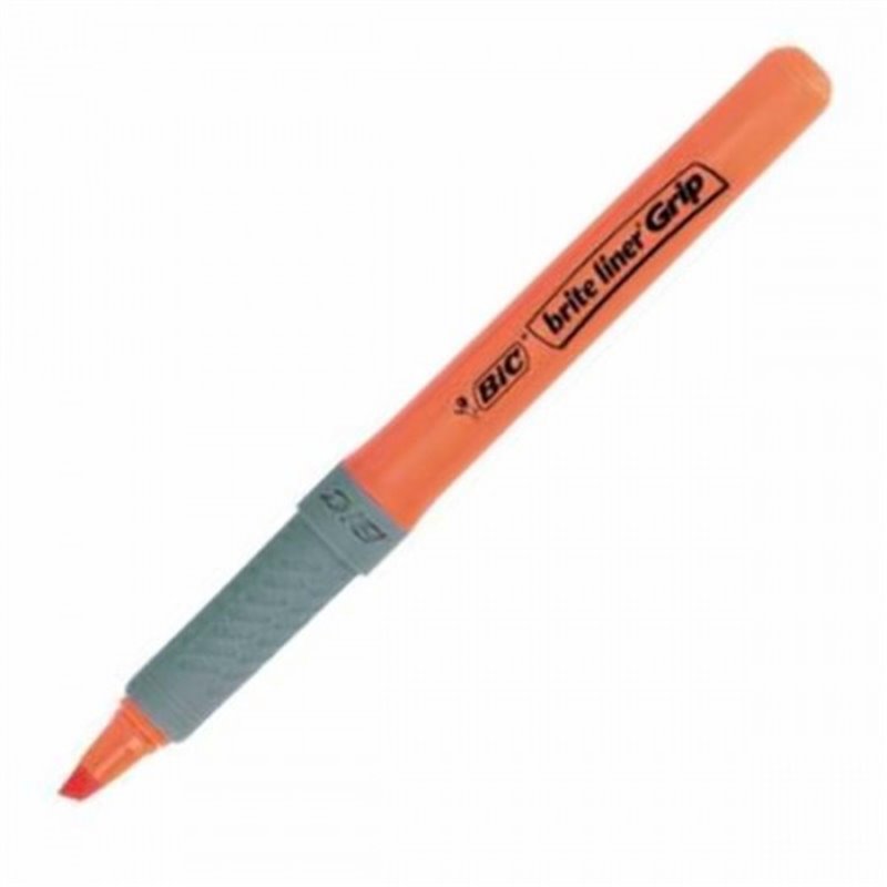 MARCADOR FLUORESCENTE HIGHLIGHTER GRIP TRAZO 1,5-3,3MM. NARANJA BIC 811933