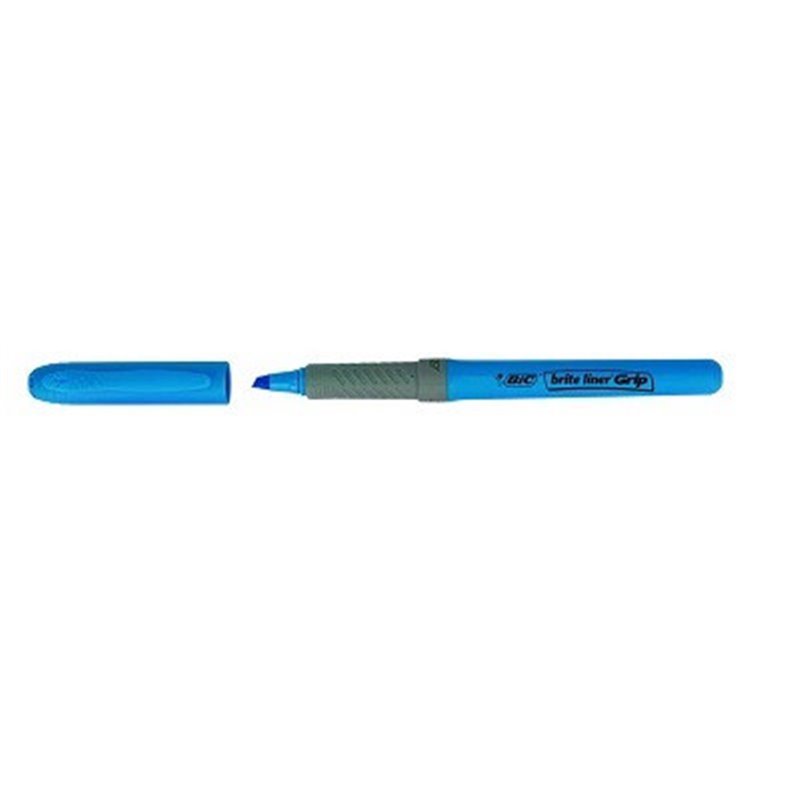 MARCADOR FLUORESCENTE HIGHLIGHTER GRIP TRAZO 1,5-3,3MM. AZUL BIC 811931