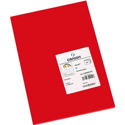 PACK 50 HOJAS CARTULINA IRIS A3 185G ROJO CANSON C200040194