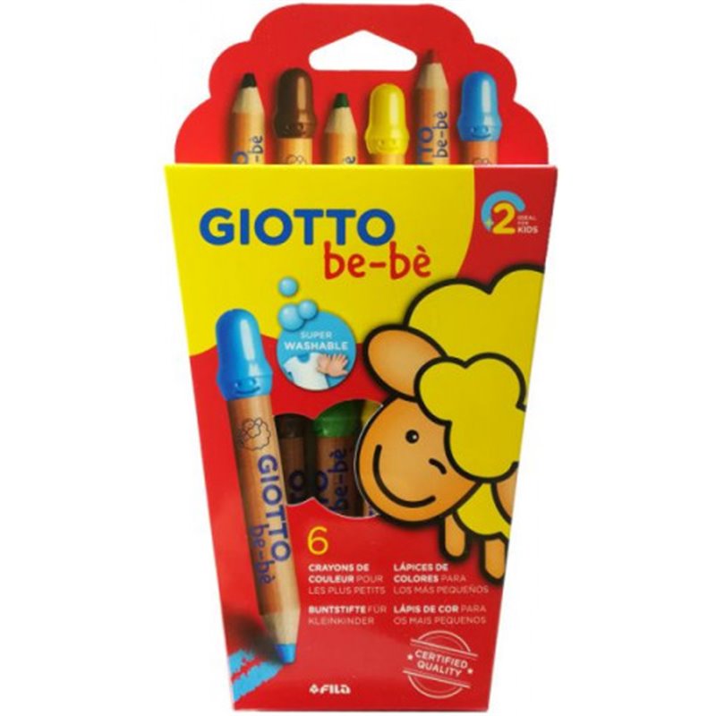 ESTUCHE 6 LÁPICES BE-BÈ SÚPER + SACAPUNTAS. GIOTTO F46960000