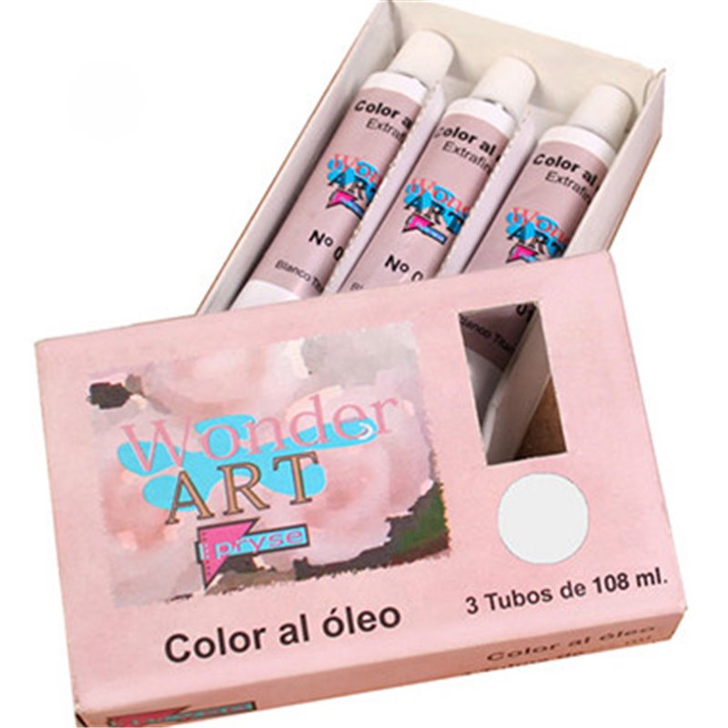 Pryse 6251002 pintura al óleo 108 ml Tubo Plata, Titan, Blanco