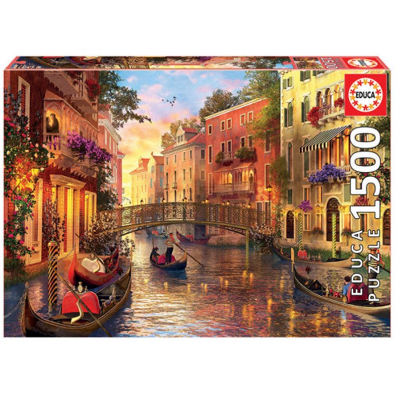 Educa Sunset in Venice Puzzle rompecabezas 1500 pieza(s)