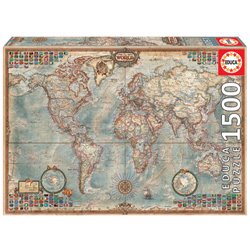 Educa Political Map of The World Puzzle rompecabezas 1500 pieza(s)