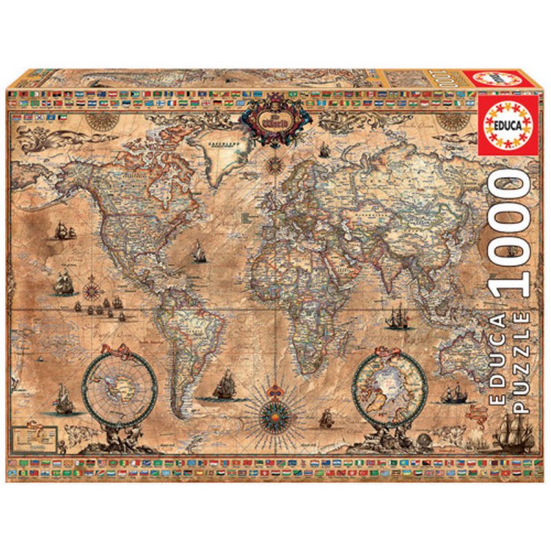 Educa Antique World Map Puzzle rompecabezas 1000 pieza(s)