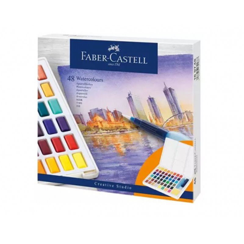 ESTUCHE CON 48 ACUARELAS CREATIVE STUDIO. FABER CASTELL 169748