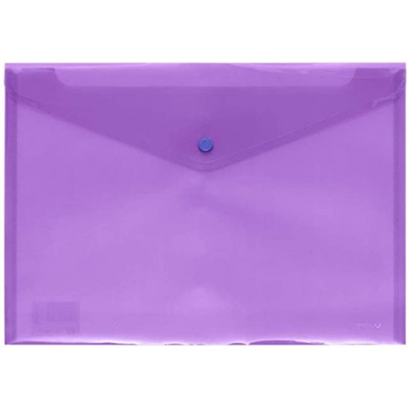 SOBRE POLIPROPILENO FOLIO SOLAPA C/BROCHE PLASTICO VIOLETA CARCHIVO 342K56