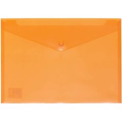 SOBRE POLIPROPILENO FOLIO SOLAPA C/BROCHE PLASTICO NARANJA CARCHIVO 342K52