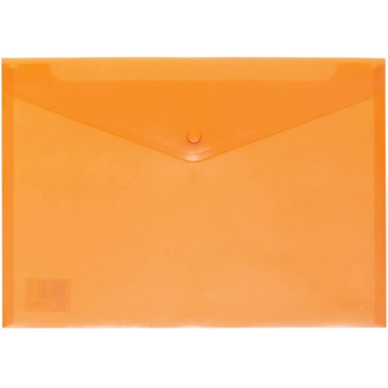 SOBRE POLIPROPILENO FOLIO SOLAPA C/BROCHE PLASTICO NARANJA CARCHIVO 342K52