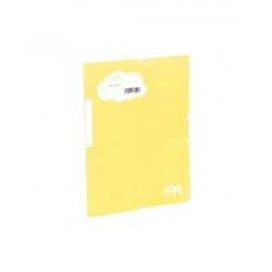 CARPETA SOLAPAS SOFT POLIPROPILENO C/ETIQUETA Y GOMA AMARILLO CARCHIVO 20160120