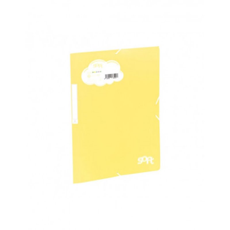 CARPETA SOLAPAS SOFT POLIPROPILENO C/ETIQUETA Y GOMA AMARILLO CARCHIVO 20160120