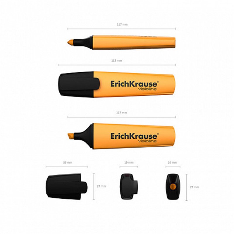 FLUORESCENTE VISIOLINE V-12, COLOR: NARANJA ERICH KRAUSE 32499