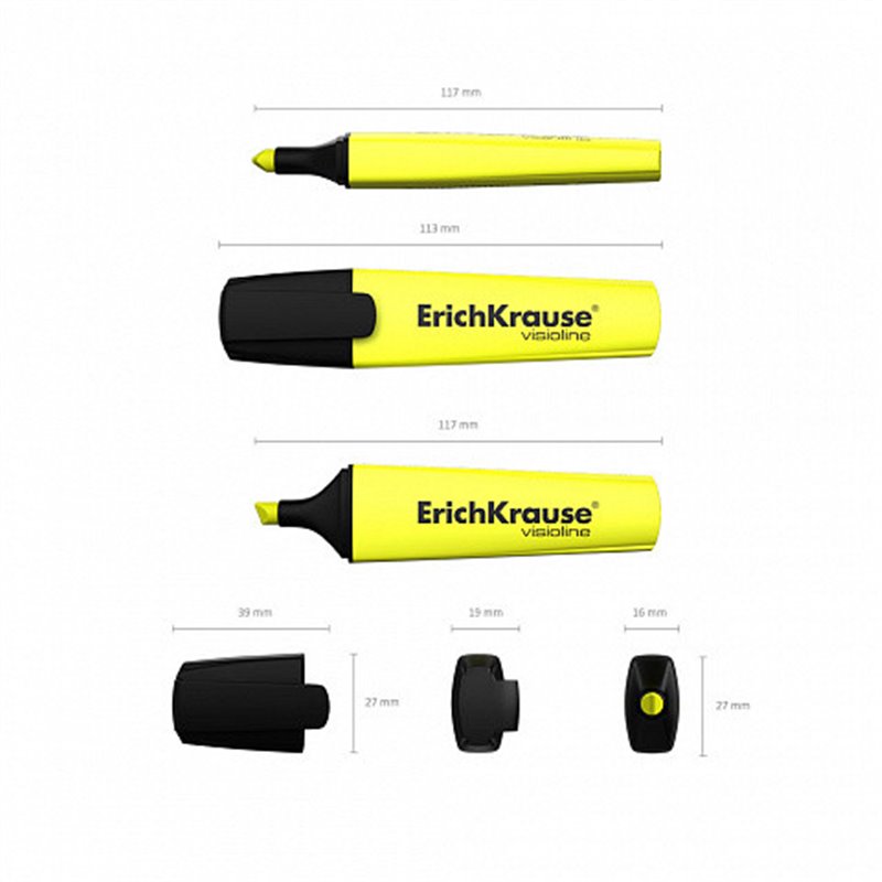 FLUORESCENTE VISIOLINE V-12, COLOR: AMARILLO ERICH KRAUSE 32496