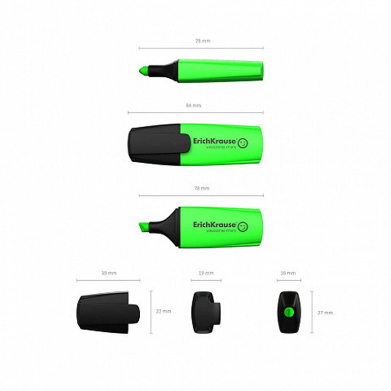 FLUORESCENTE VISIOLINE MINI, COLOR: VERDE ERICH KRAUSE 42754