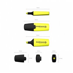 FLUORESCENTE VISIOLINE MINI, COLOR: AMARILLO ERICH KRAUSE 42753