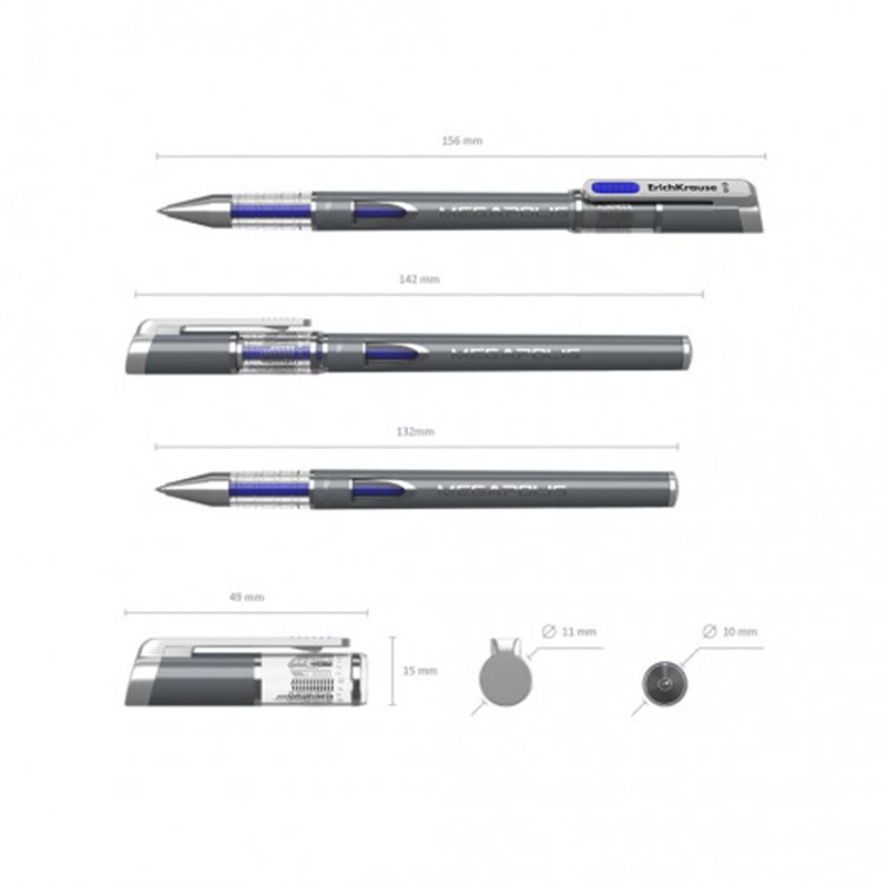 BOLÍGRAFO DE GEL MEGAPOLIS GEL, TINTA COLOR: AZUL ERICH KRAUSE 92