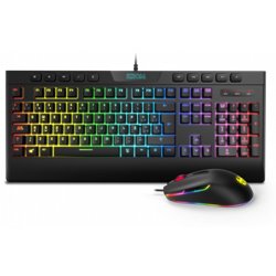 KROM PACK GAMING KAYLOS. TECLADO MEMBRANA + RATON. RGB. NEGRO