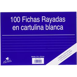 100 FICHAS DE CARTULINA RAYADA (215X160 MM) Nº. 5 MARIOLA 3115R