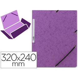 CARPETA CARTON SIMIL PRESPAN 500 GR./M2. FOLIO GOMA SOLAPA VIOLETA MARIOLA 1525VI