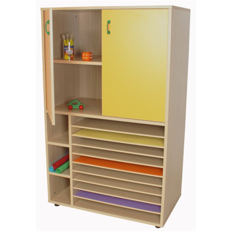 MUEBLE CARTULINERO Y ARMARIO (ANCHO 90 CM) HAYA MOBEDUC 602211HPS18