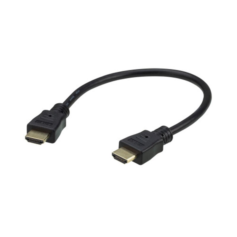 Aten 0.3M High Speed HDMI Cable with Ethernet cable HDMI 0,3 m HDMI tipo A (Estándar) Negro, Oro