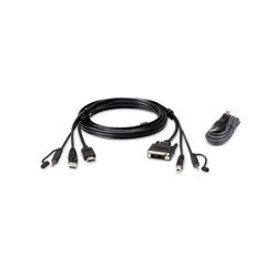 Aten 2L-7D02DHX2 cable para video, teclado y ratón (kvm) 1,8 m Negro