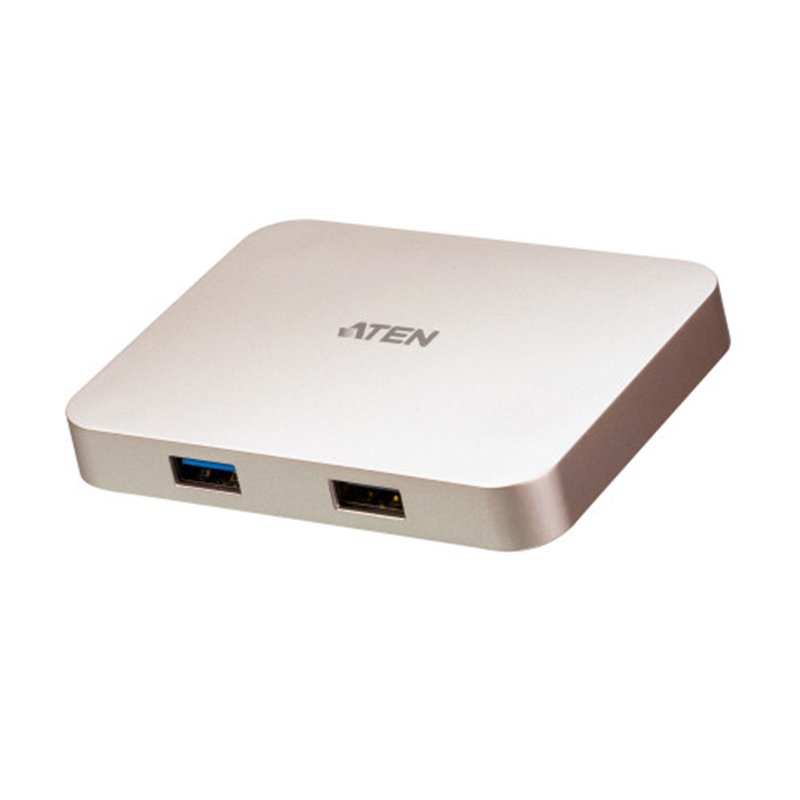 Aten UH3235-AT hub de interfaz USB 2.0 Type-C Oro rosa