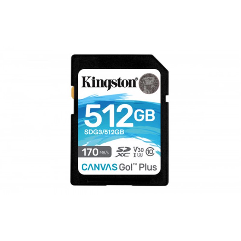 Kingston Technology Canvas Go! Plus memoria flash 512 GB SD Clase 10 UHS-I