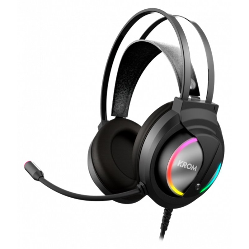 Krom Kappa Auriculares Diadema Negro