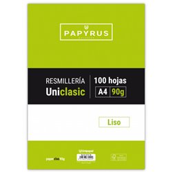 RECAMBIO PAQUETE 100 HOJAS A4 UNICLASIC 90 GR. LISO SIN MARGEN PAPYRUS 53390100