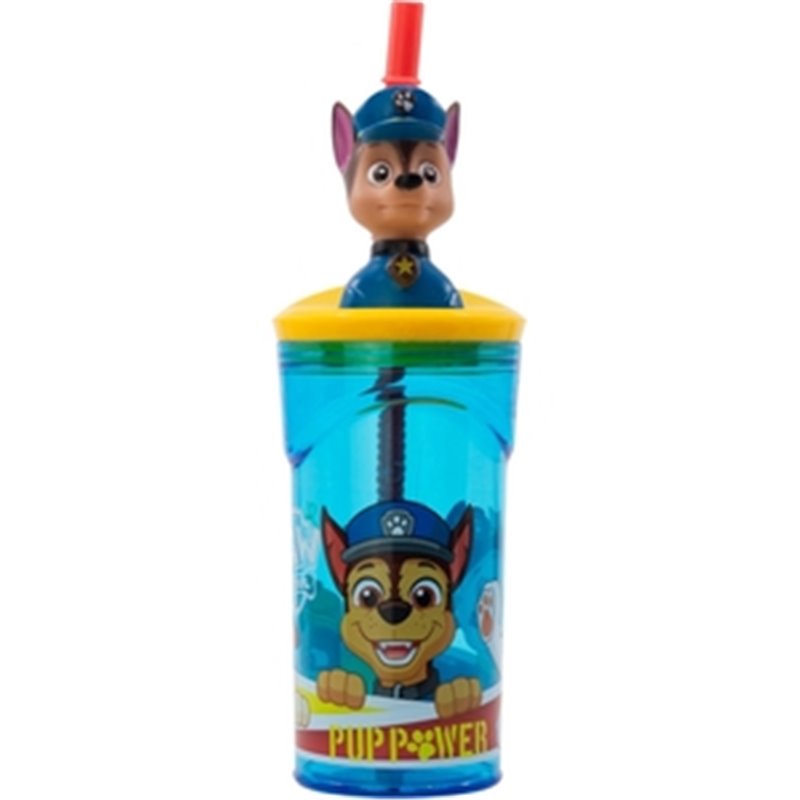 PAW PATROL VASO PAJITA FIGURA 3D 360 ML