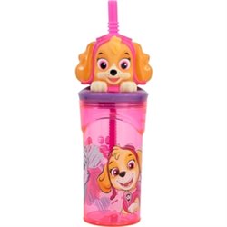 PAW PATROL GIRL VASO PAJITA FIGURA 3D 360 ML