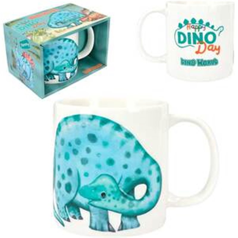 DINO WORLD TAZA CON RELIEVE HAPPY