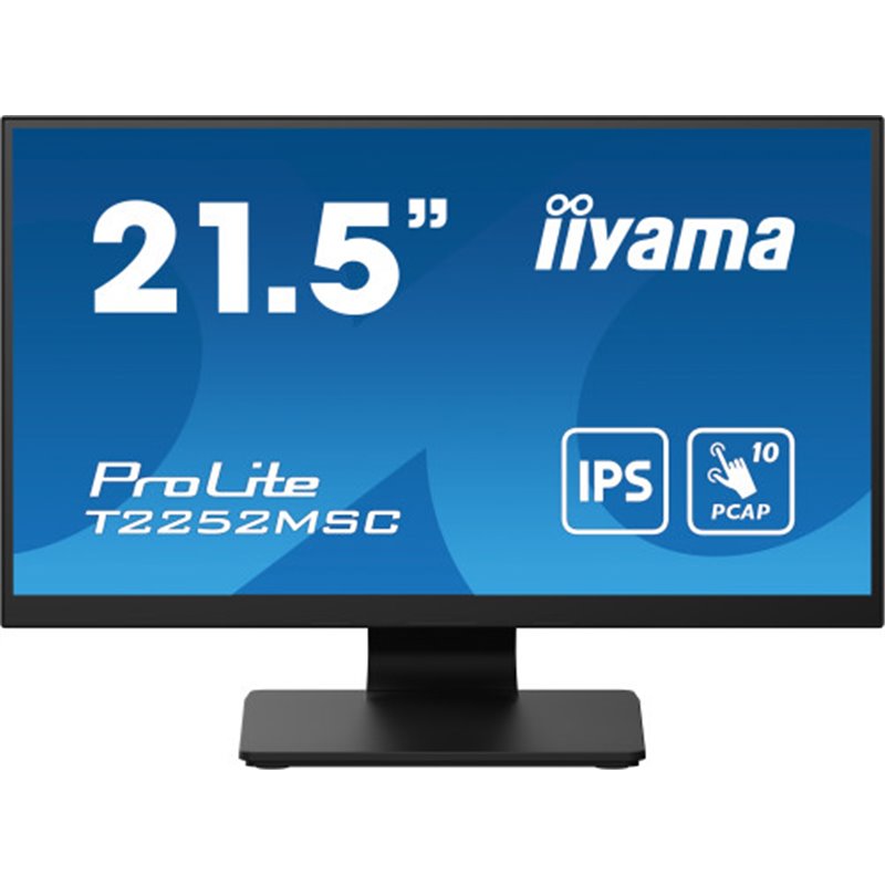 iiyama ProLite T2252MSC-B2 pantalla para PC 54,6 cm (21.5") 1920 x 1080 Pixeles Full HD LCD Pantalla táctil Negro