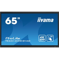 iiyama TE6514MIS-B1AG pantalla de señalización Panel plano interactivo 165,1 cm (65") LCD Wifi 435 cd / m² 4K Ultra HD Negro Pan