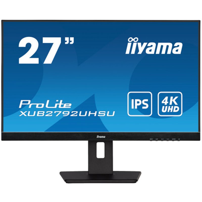 iiyama ProLite XUB2792UHSU-B5 pantalla para PC 68,6 cm (27") 3840 x 2160 Pixeles 4K Ultra HD LED Negro