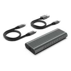 Ewent EW7025 caja para disco duro externo Caja externa para unidad de estado sólido (SSD) Gris M.2