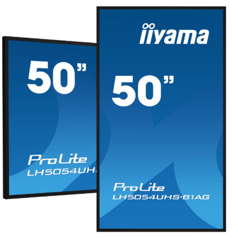 MONITOR IIYAMA 50" (LH5054UHS-B1AG) ANDROID 11 / 3844X2160 (4K UHD) / OPERACION 24/7 /500CD / LANDSC. Y PORTRAIT / 3XHDMI / DP /