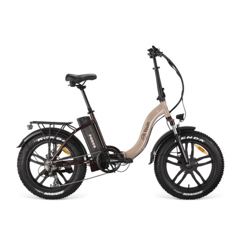 EBIKE  PORTO - URBAN - FAT 20” X 4 - BAT.EXTRAIBLE  - NEGRO/OCRE