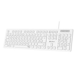 SUBBLIM Teclado Ergonómico Business Slim Silencioso con cable USB Blanco