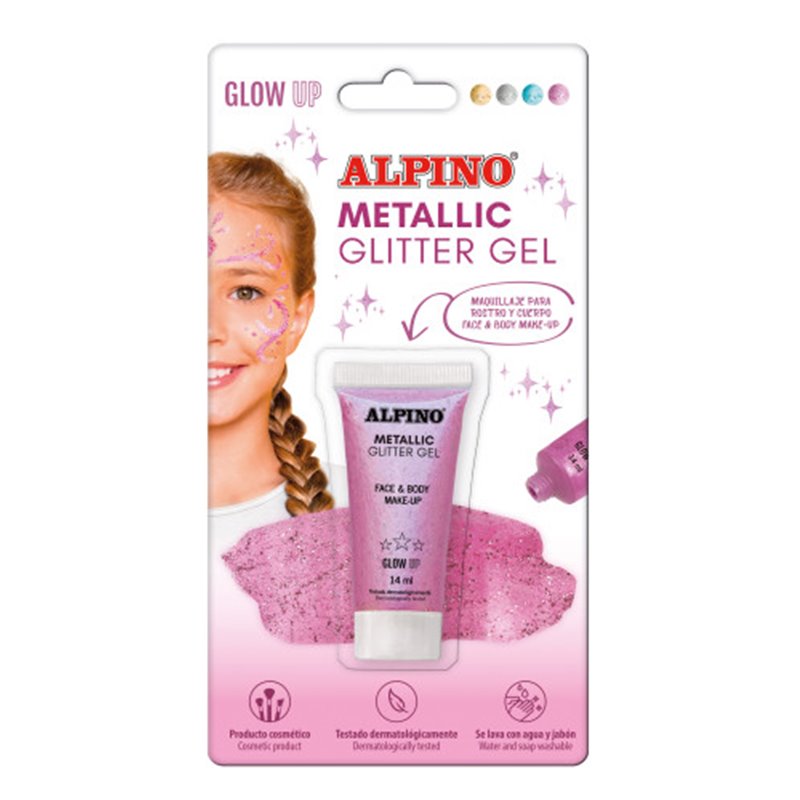 BLÍSTER MAQUILLAJE CON COLOR Y PURPURINA GLITTER ROSA ALPINO DL000604