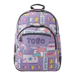 MOCHILA ESCOLAR MORADO CIBER - CRAYOLES TOTTO MA04ECO029-2210N-2QI