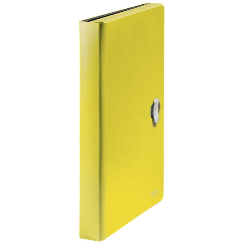 CARPETA POLIPROPILENO ACORDEON 5 POSICIONES+BOLSILLO FRONTAL BROCHE GIRATORIO A4 RECYCLE AMARILLO LEITZ 46240015