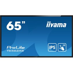 iiyama T6562AS-B1 pantalla de señalización Panel plano interactivo 163,8 cm (64.5") IPS 500 cd / m² 4K Ultra HD Negro Pantalla t